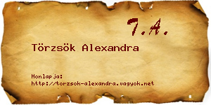 Törzsök Alexandra névjegykártya