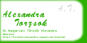 alexandra torzsok business card