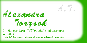 alexandra torzsok business card
